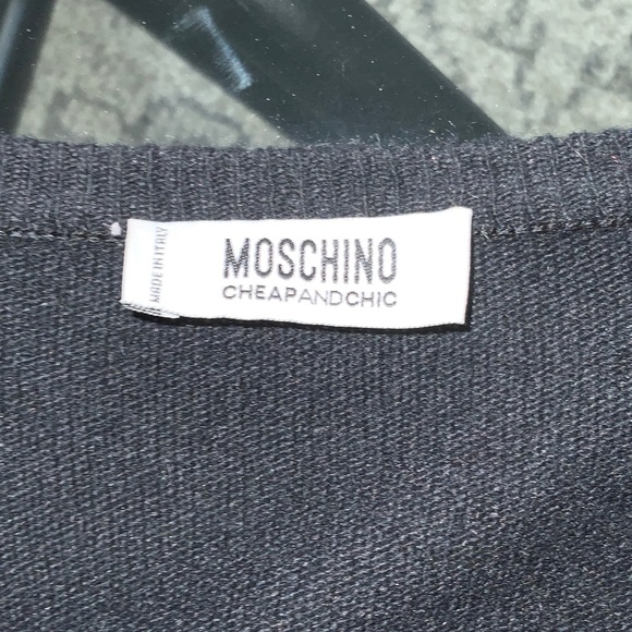 Moschino cheap and chic Black Cardigan with Bow Detail size 4 - Picture 3 of 9
